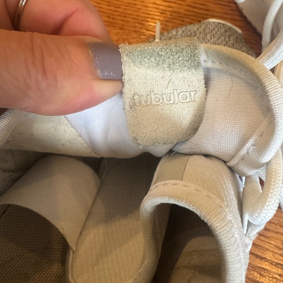 Adidas Light Gray and White Sneakers - Picture 9 of 9